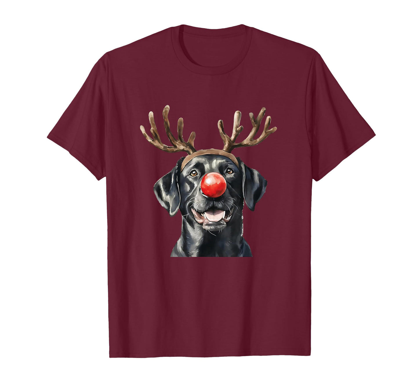 Santa Black Labrador Christmas Black Labrador Dog Mom Pajama T-Shirt