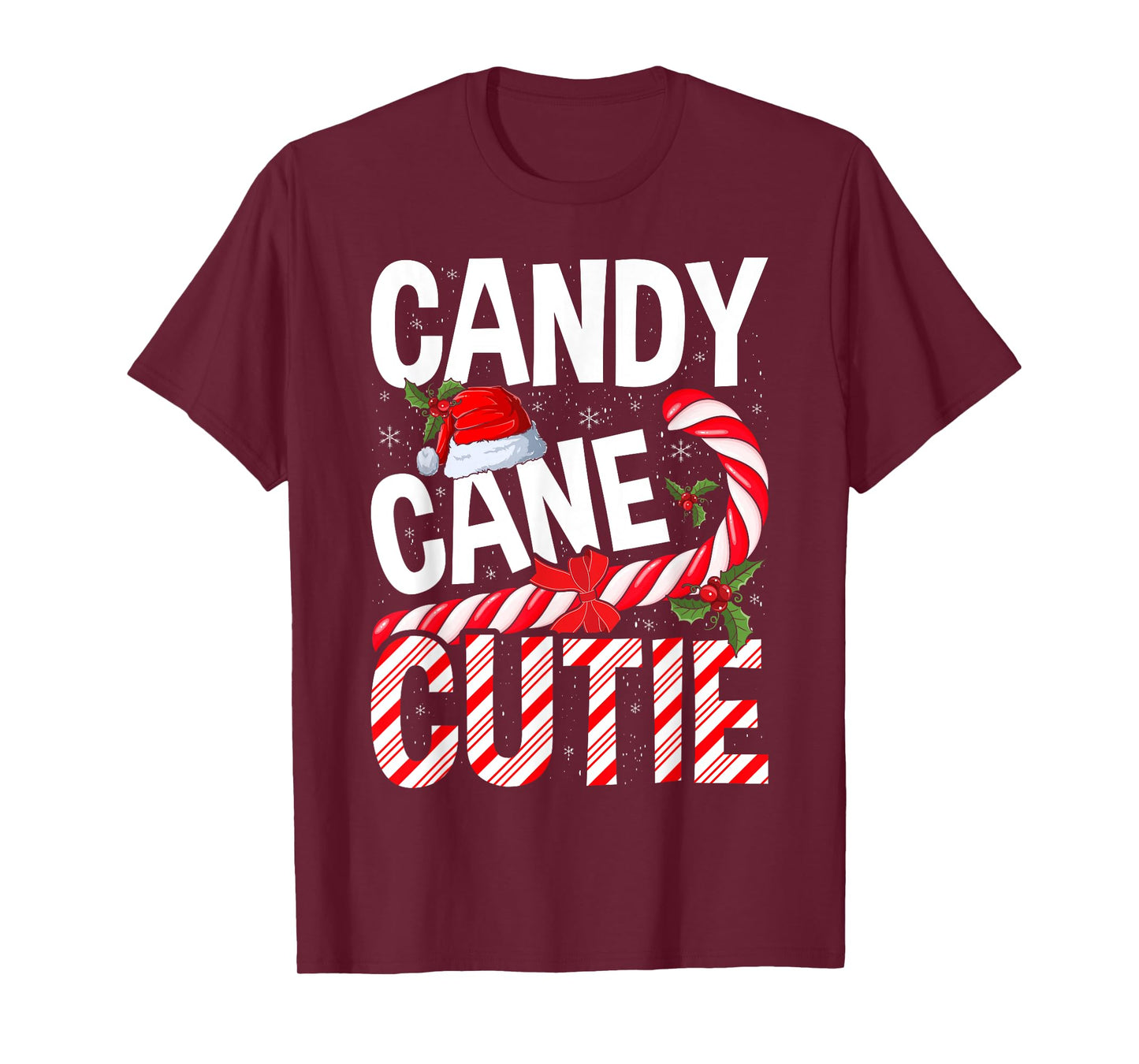 Candy Cane Cutie Christmas Xmas Women Girls Kids Toddler T-Shirt