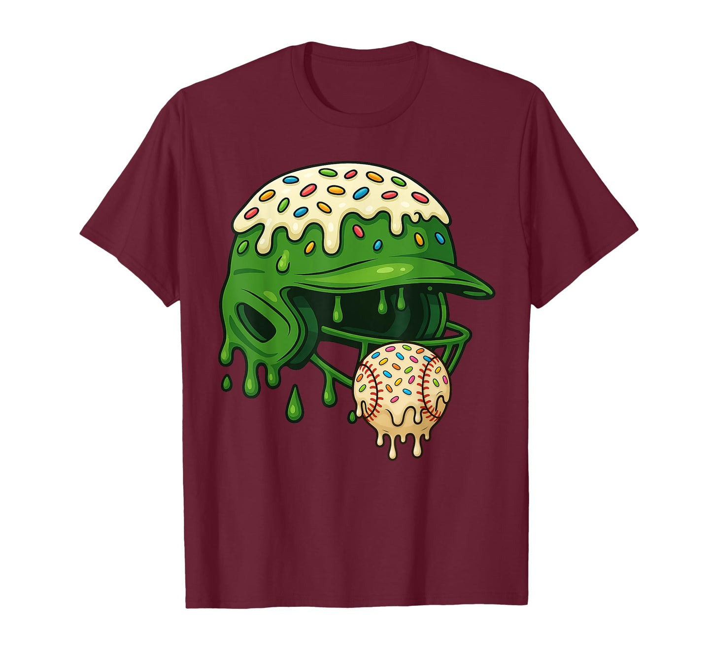 Baseball Drip Team for Boys and Girls Ice Cream Cool T-Shirt