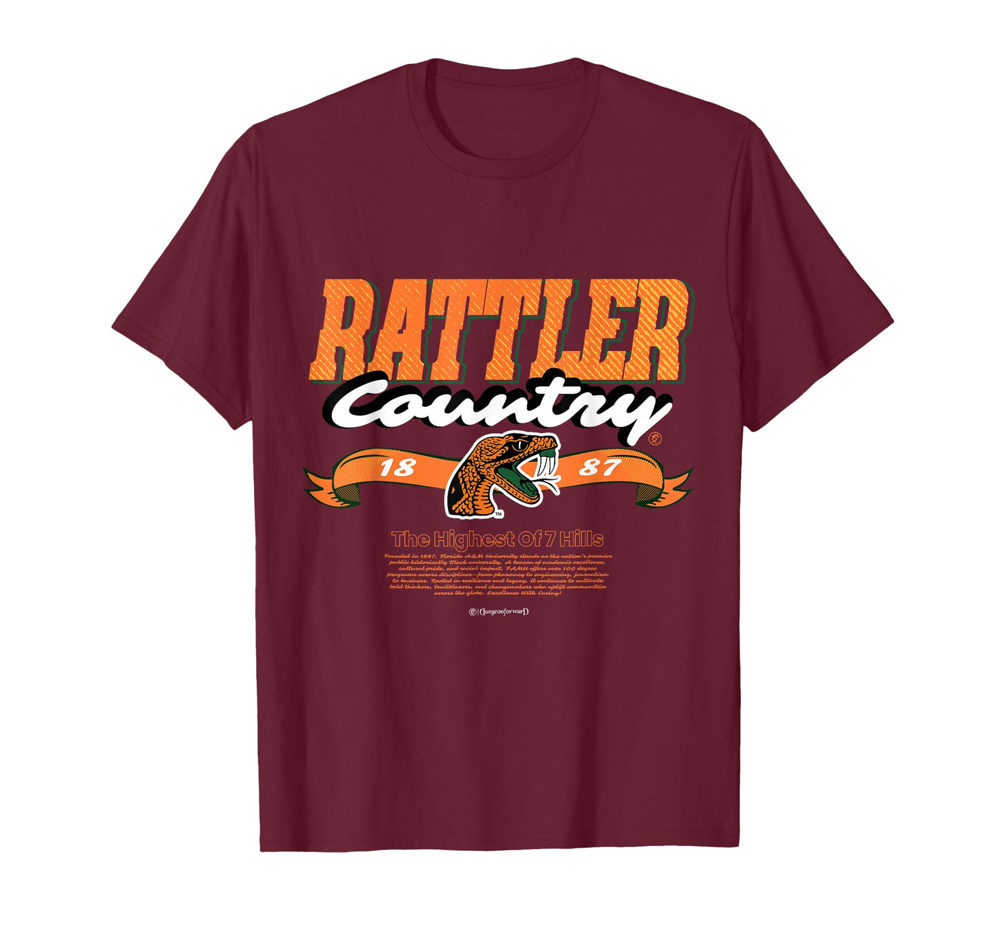 Florida A&M University - FAMU Rattler Country - HBCU Mascot T-Shirt
