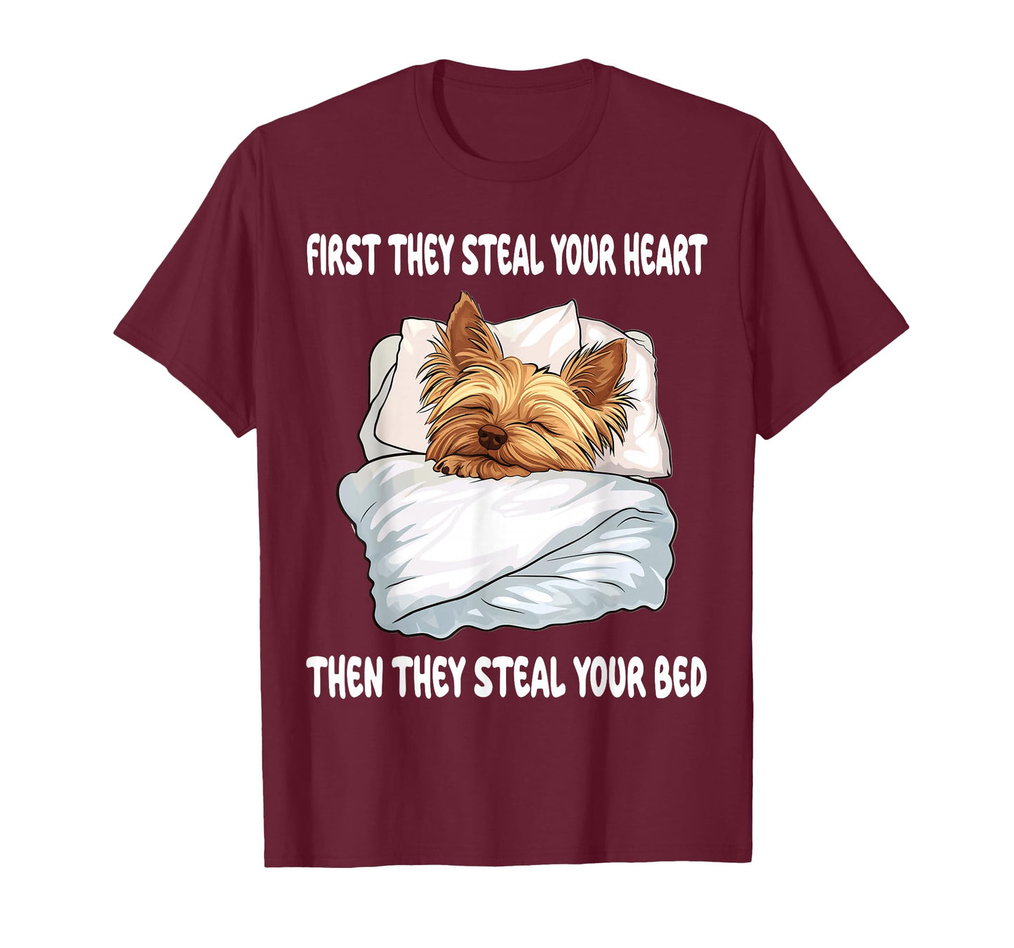 Yorkshire Terrier Yorkie Sleeping Pajamas Nightgown T-Shirt