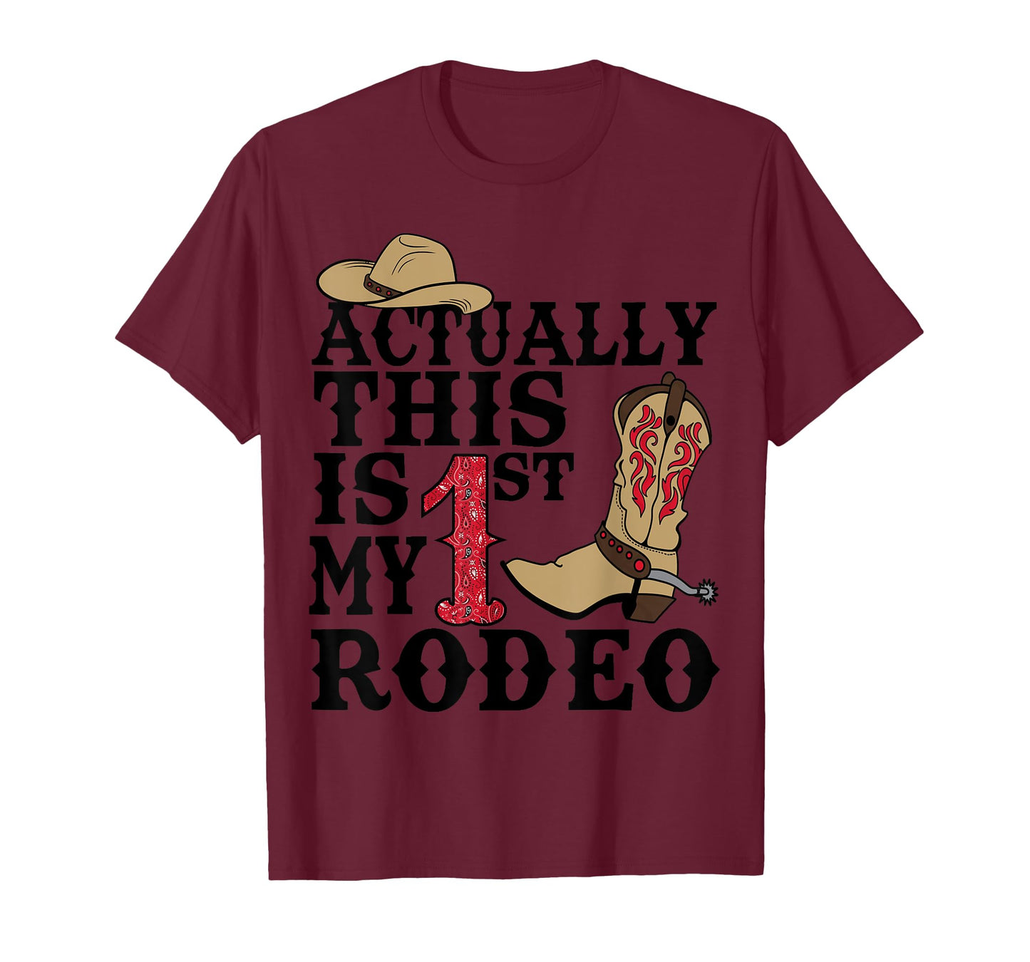 This Actually Is My First Rodeo Cowboy Hat Western Country T-Shirt