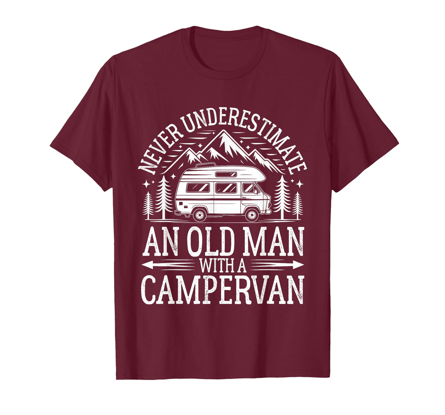 Never Underestimate and Old Man with a Campervan Gifts Men T-Shirt