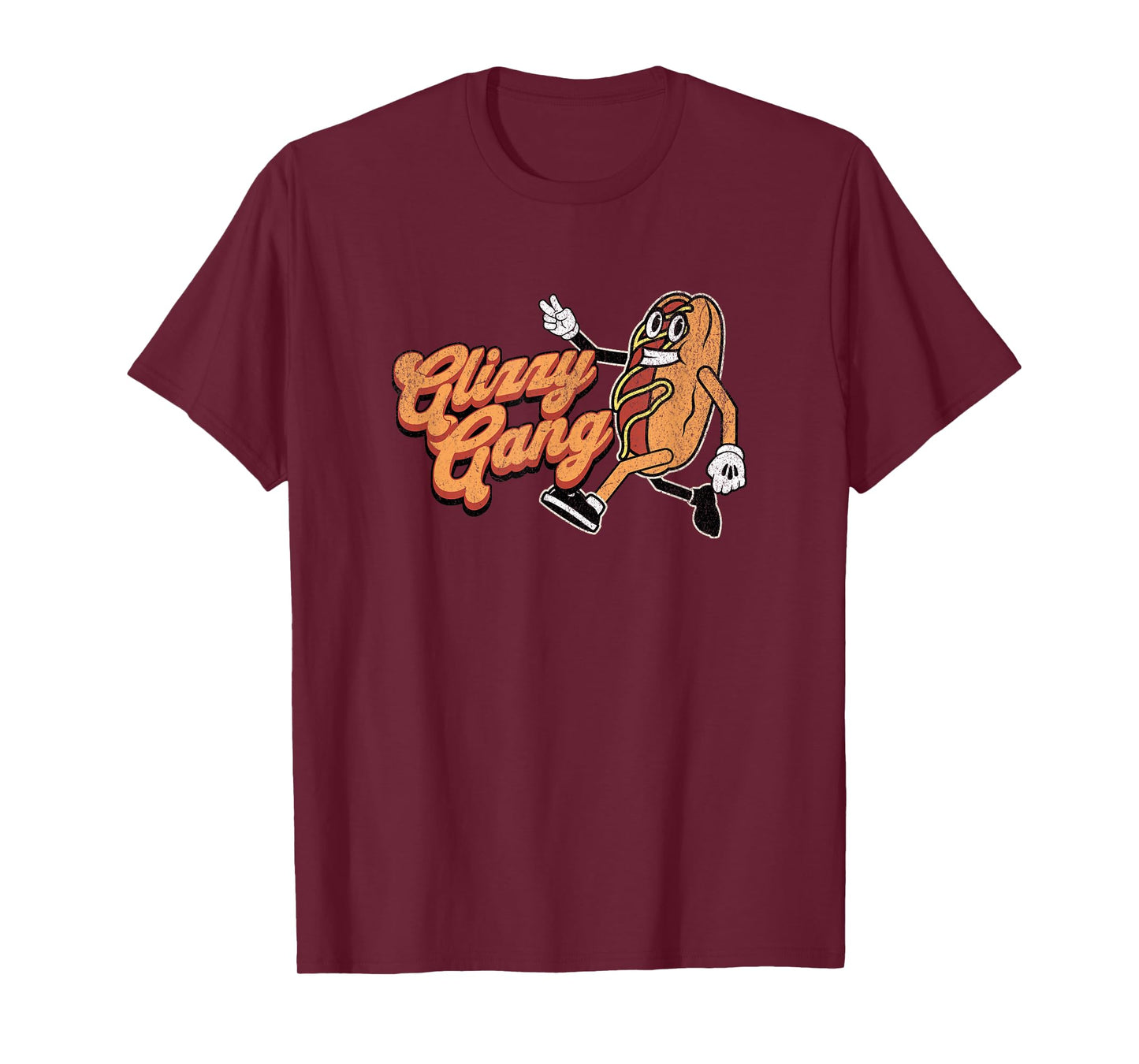 Glizzy Gang Hotdog Vintage Retro Funny Gift T-Shirt