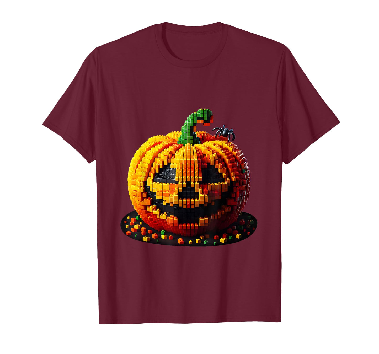 Master Builder Pumpkin Kids Building Blocks Bricks Halloween T-Shirt