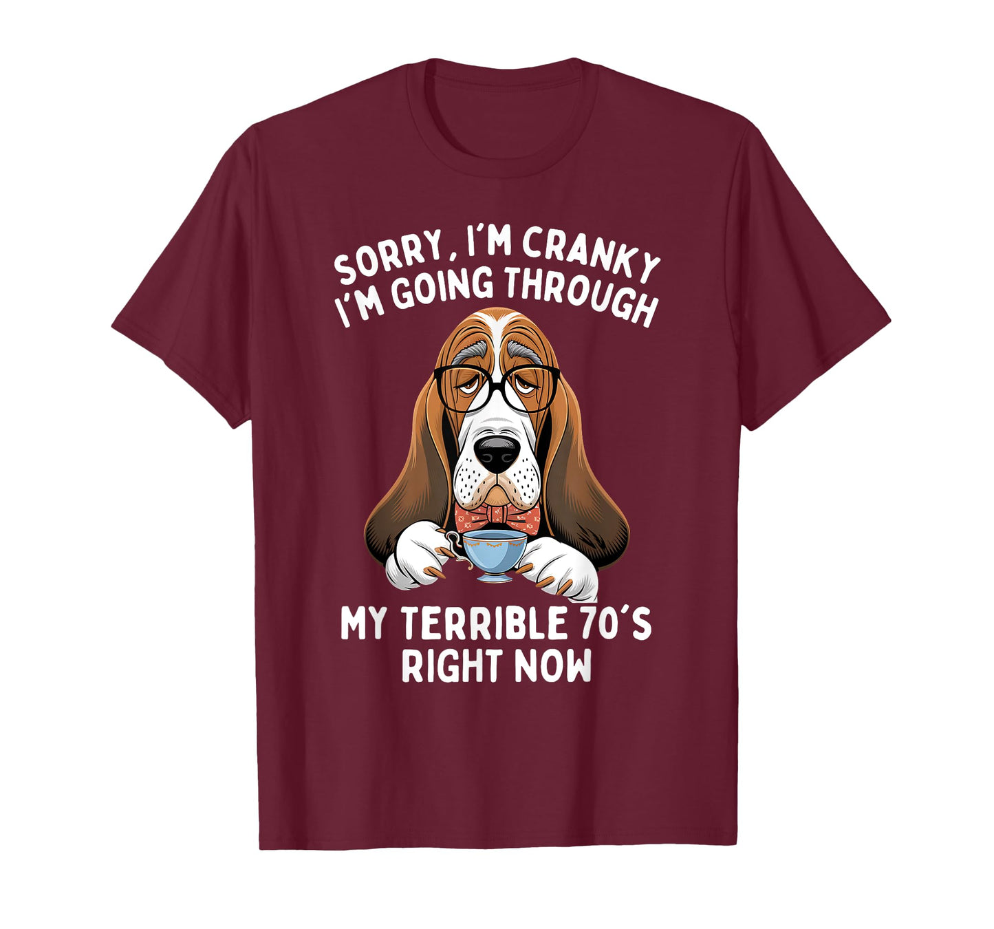 Sorry I'm Cranky I'm Going Through Terrible 70's Funny Dog T-Shirt