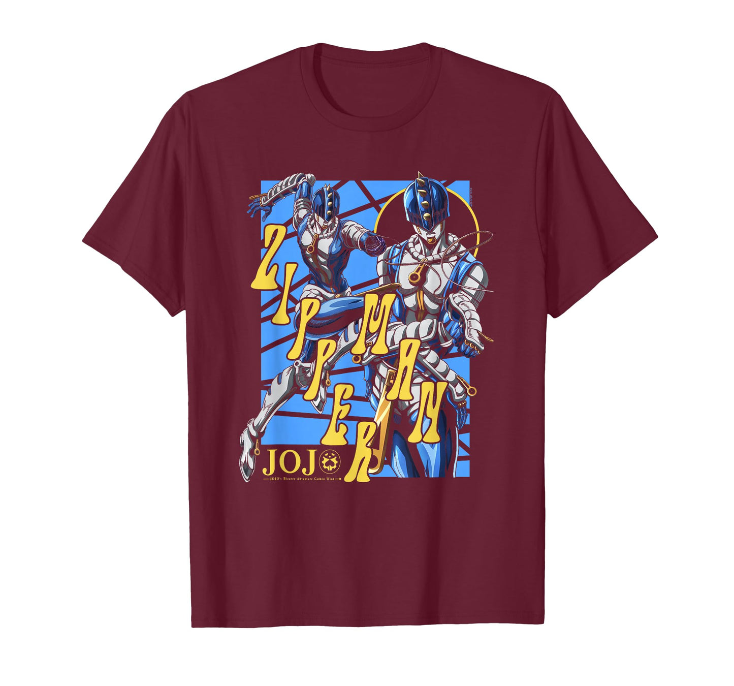 JoJo's Bizarre Adventure Zipper Man Attack Pose Anime T-Shirt