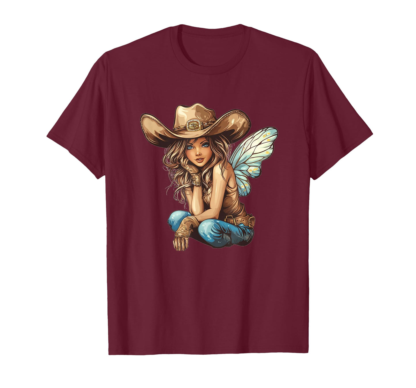 Nice Magical Cowgirl with Wings for Fairy Lovers T-Shirt