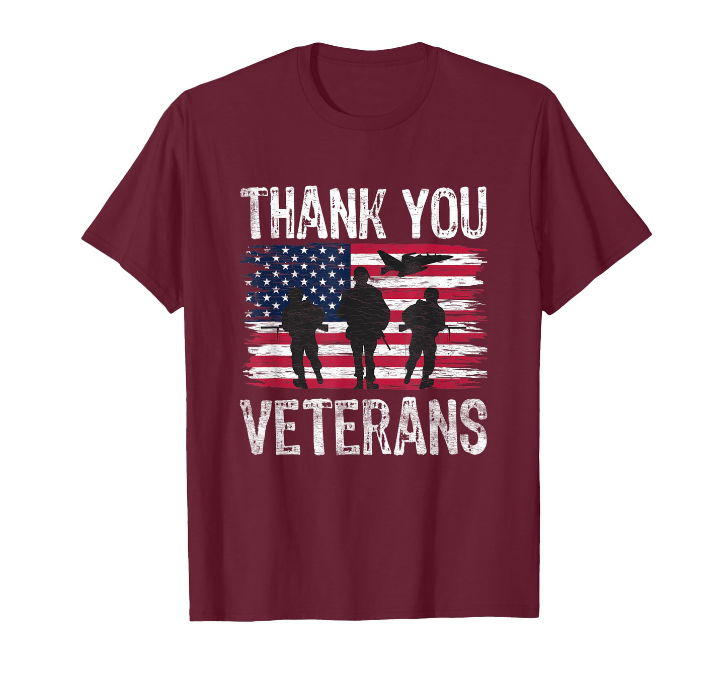 Patriotic American Flag Thank You Veterans Day T-Shirt