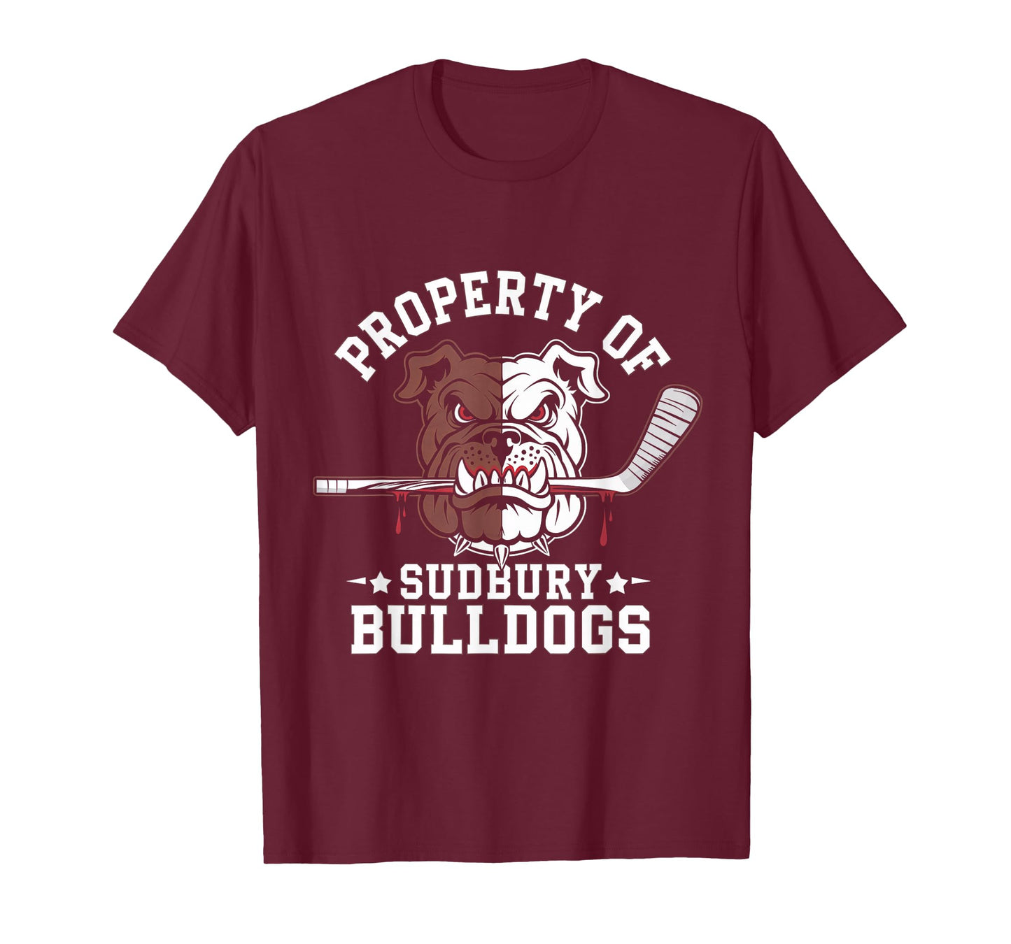 Property of Sudbury Bulldog Funny Hockey Dog Lover Funs T-Shirt