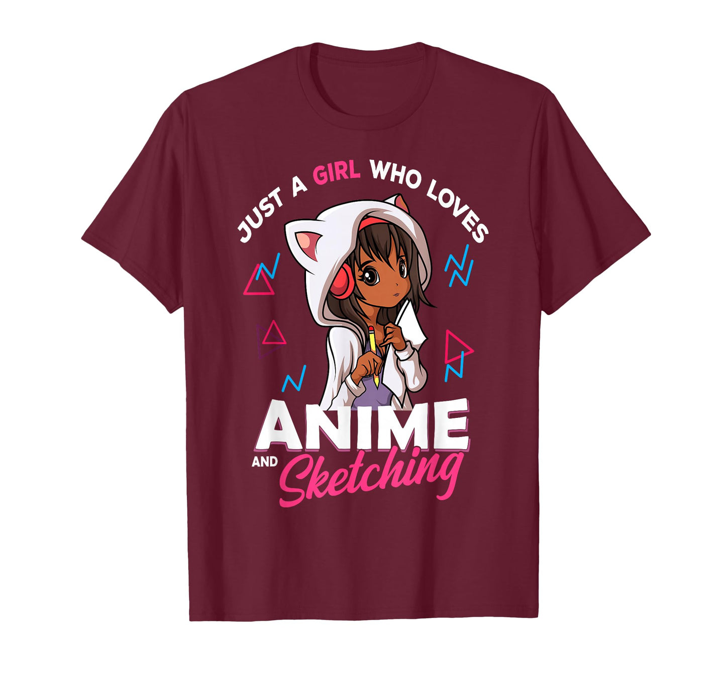 Just A Girl Who Loves Anime and Sketching Anime Merch Stuff T-Shirt