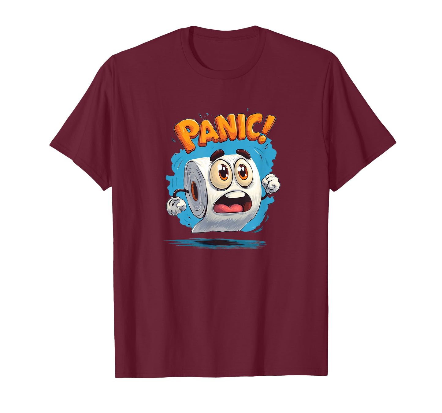 Panic Toilet Paper Costume for Funny Toilets and Bathroom T-Shirt