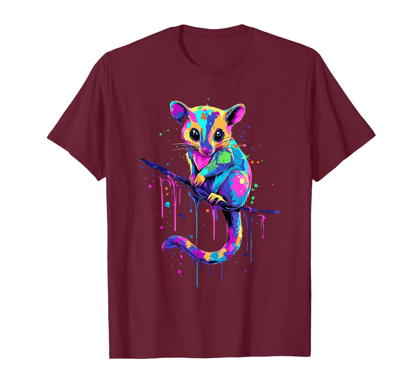 Sugar Glider Lovers Colorful Splash Art Sugar Glider T-Shirt