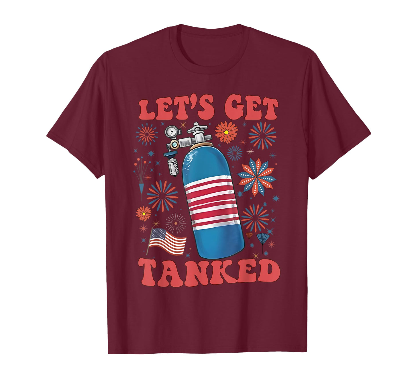 Get Tanked July 4th Respiratory Therapist RT RRT Respiratory T-Shirt