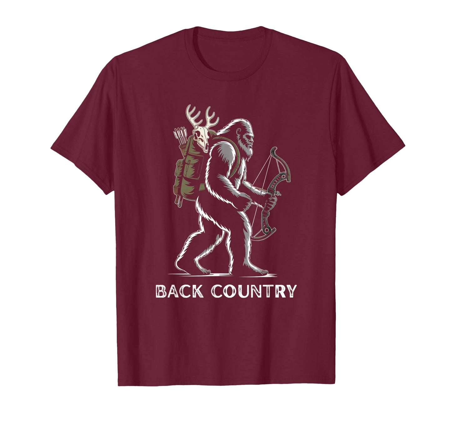 Fife Life Bigfoot Sasquatch Back Country Bow Hunting Hunter T-Shirt