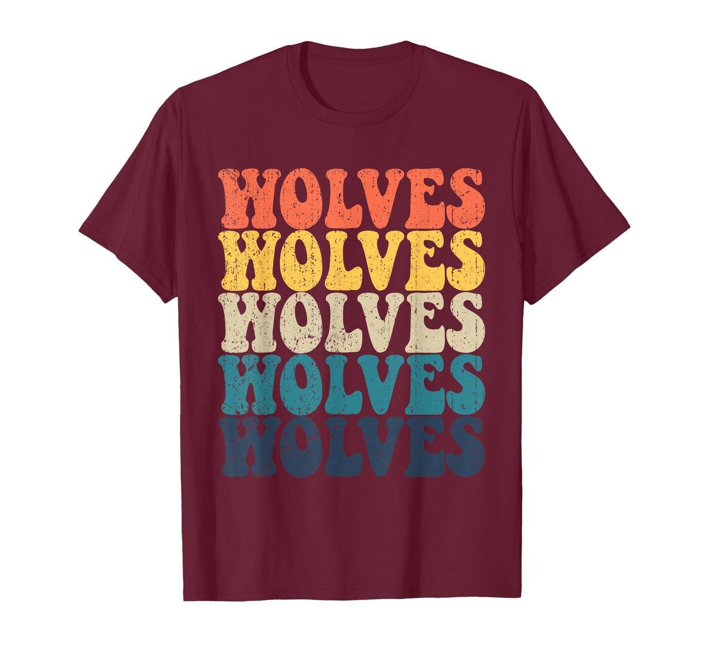 Wolves High School Wolves Sports Team Retro Wolves T-Shirt