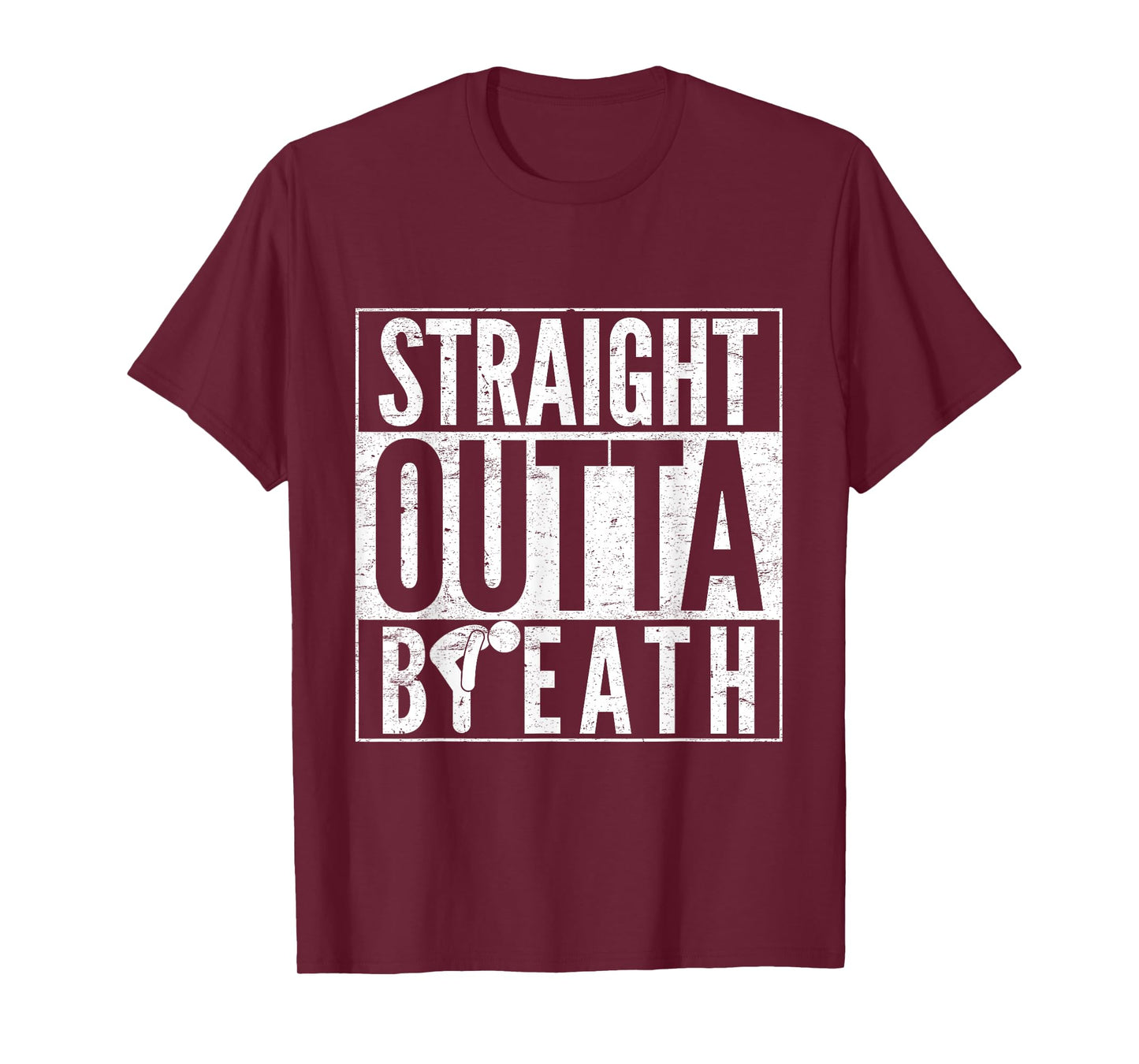 Straight Outta Breath Funny Running Jokes For Runner T-Shirt