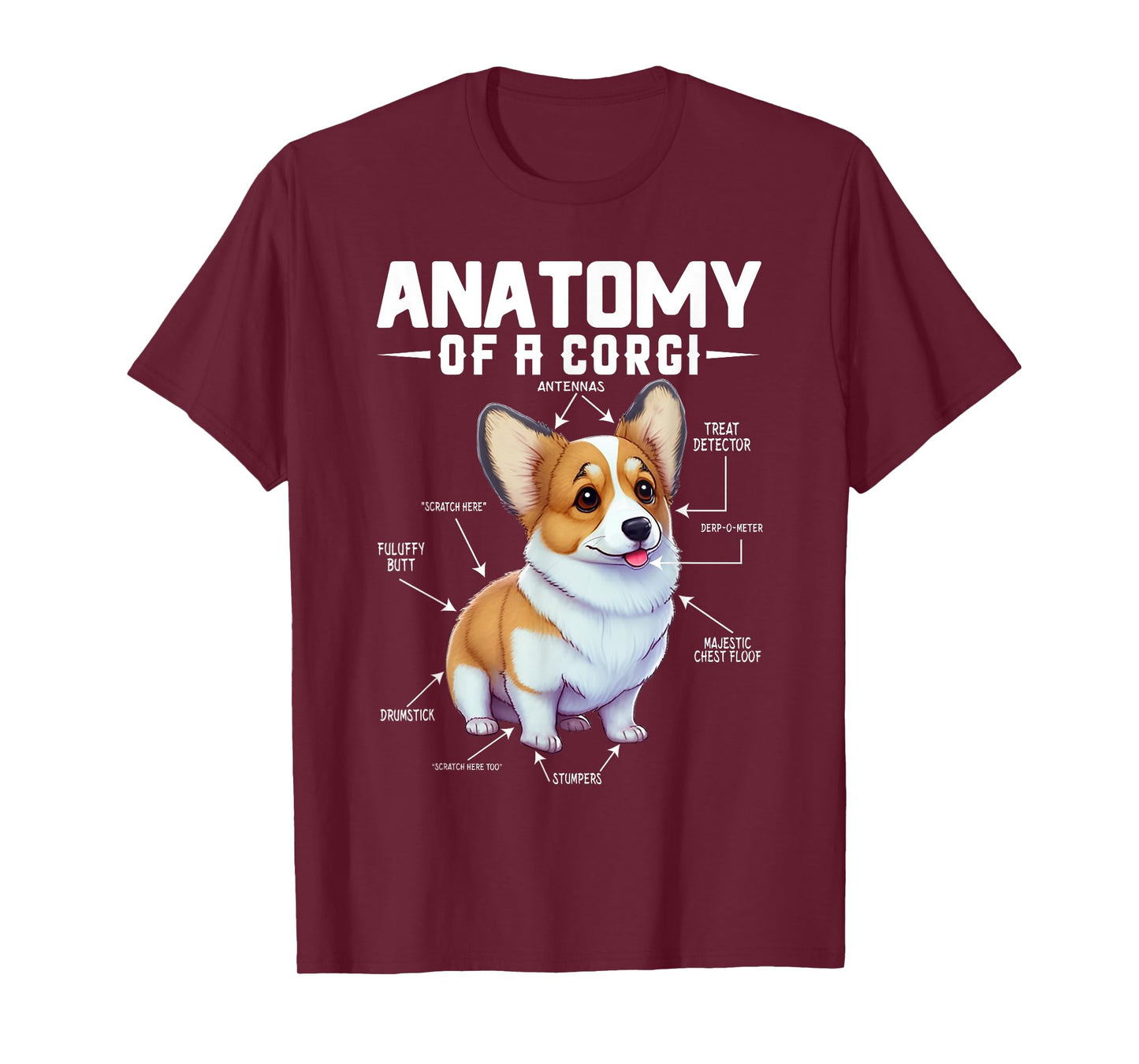 Anatomy Of A Corgi Cute Corgis Costume Corgi Lovers Corgis T-Shirt