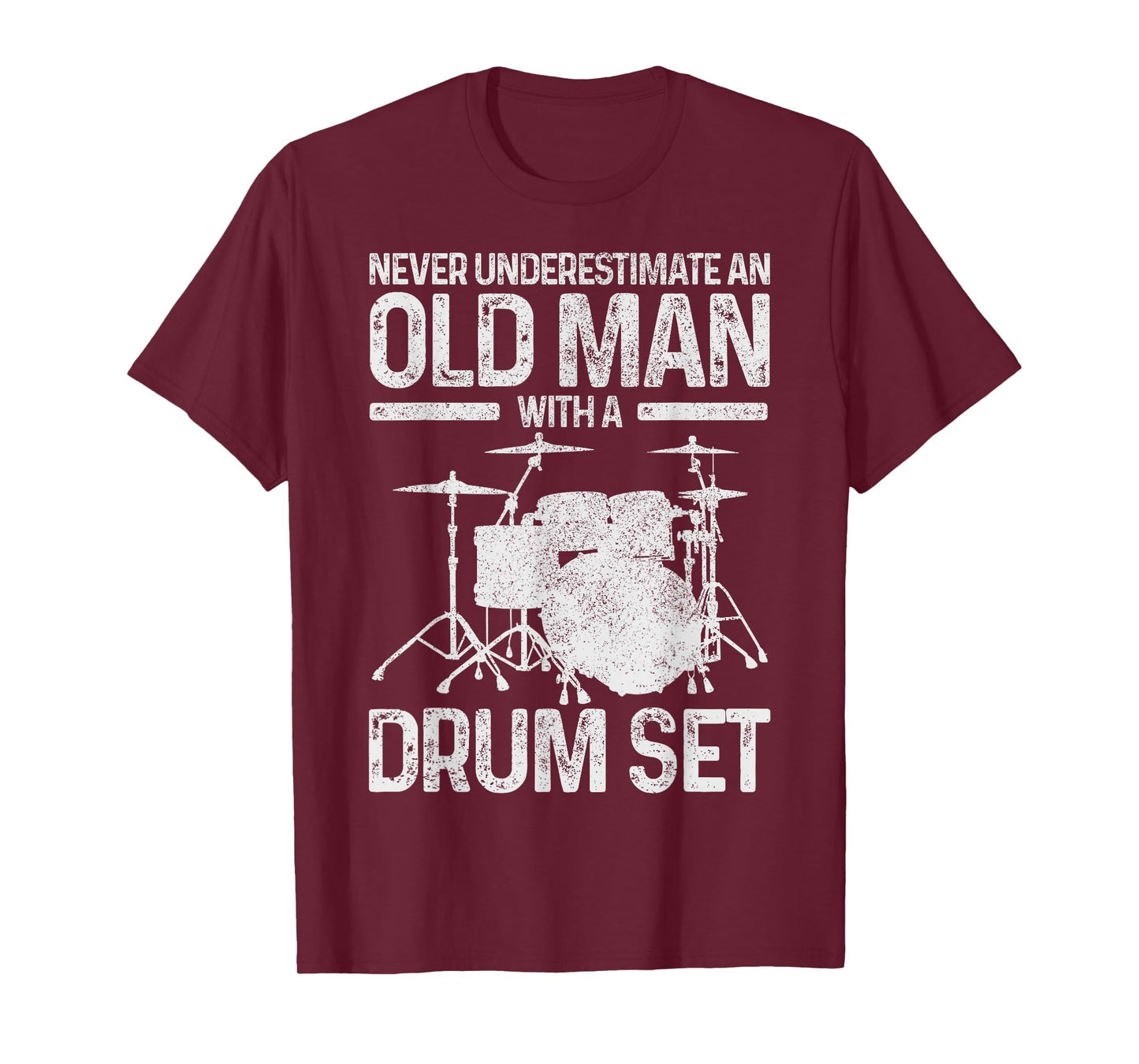 Drummer Drum Kit Vintage Drummer Funny Gift T-Shirt