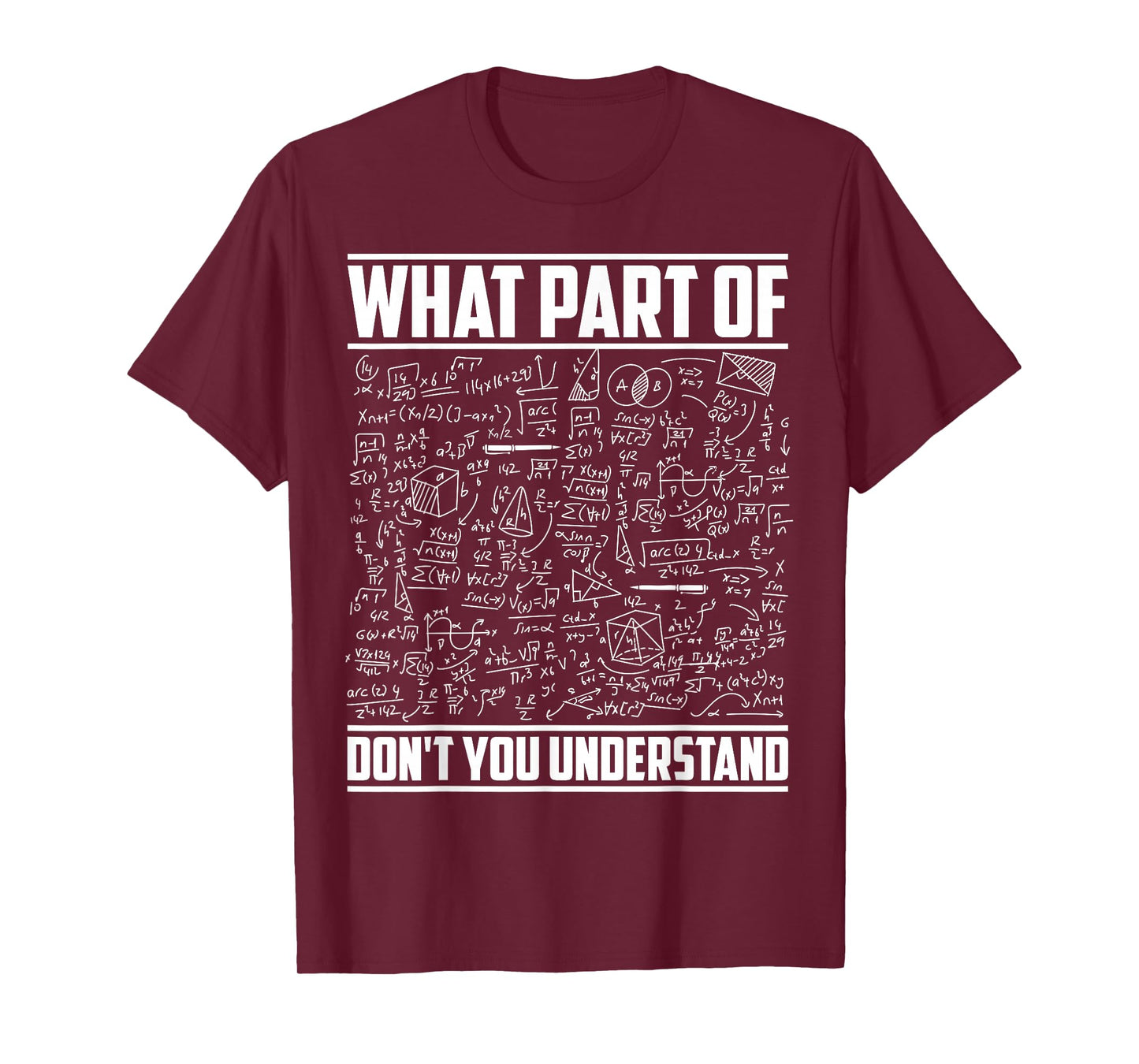 Funny Math Clothing for Men Humor Equation Nerd Geek Teacher T-Shirt
