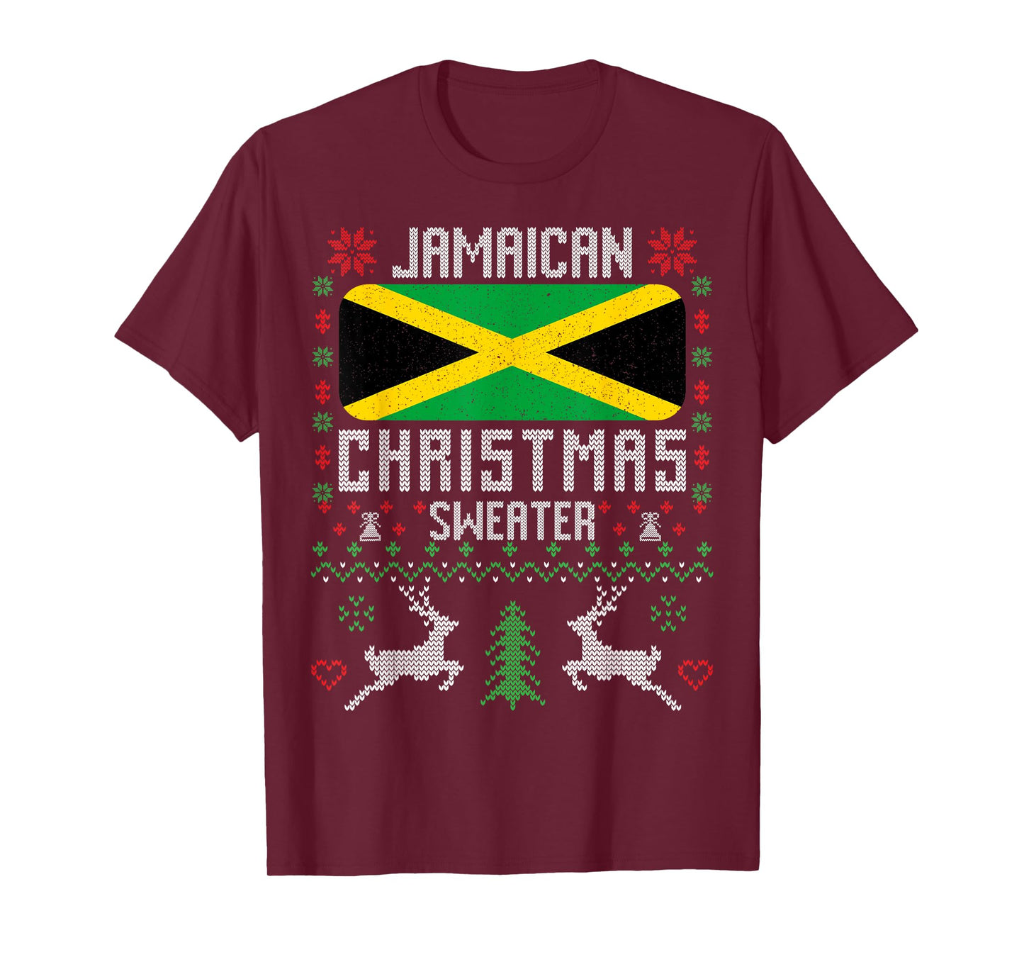 Jamaica Flag Jamaican Christmas Sweater T-Shirt