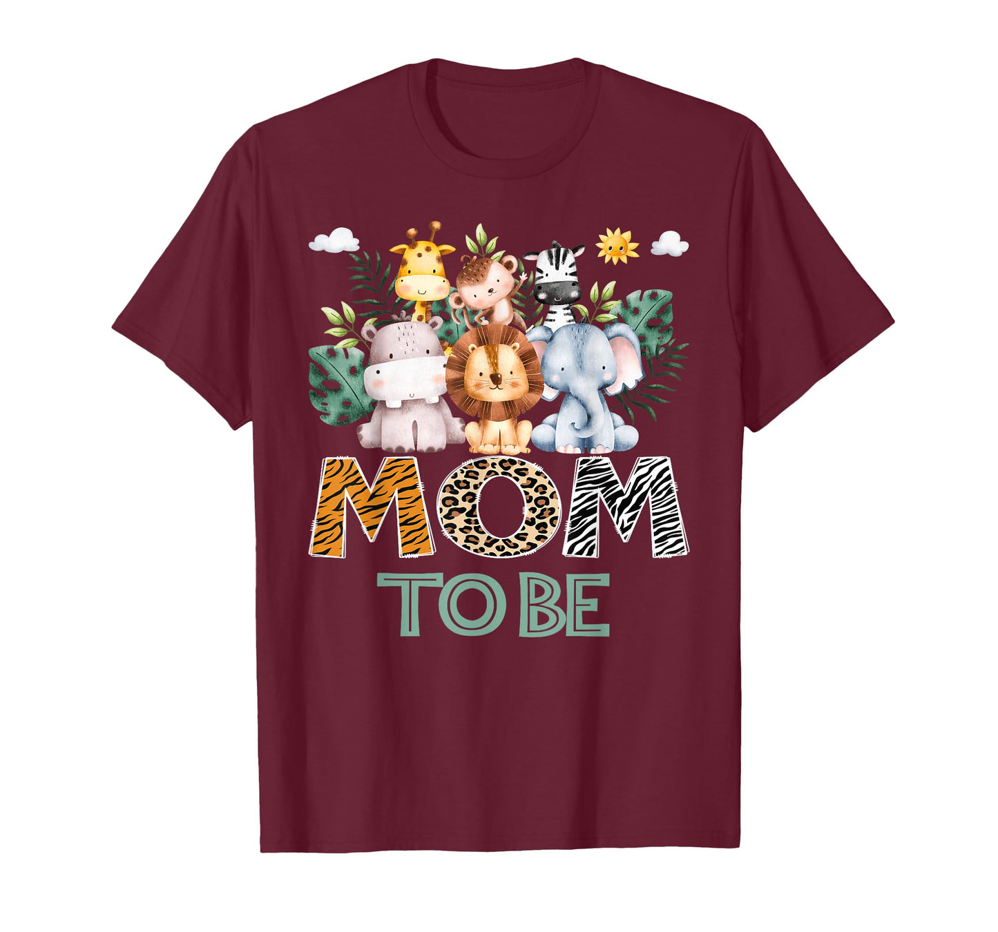 Soon To Be Mom Jungle Animal Safari Gender Reveal T-Shirt