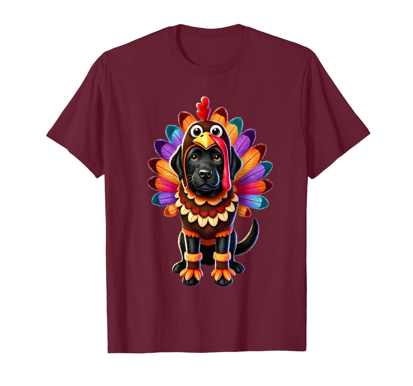 Black Lab Turkey Funny Thanksgiving Animal Dog Canine Pet T-Shirt