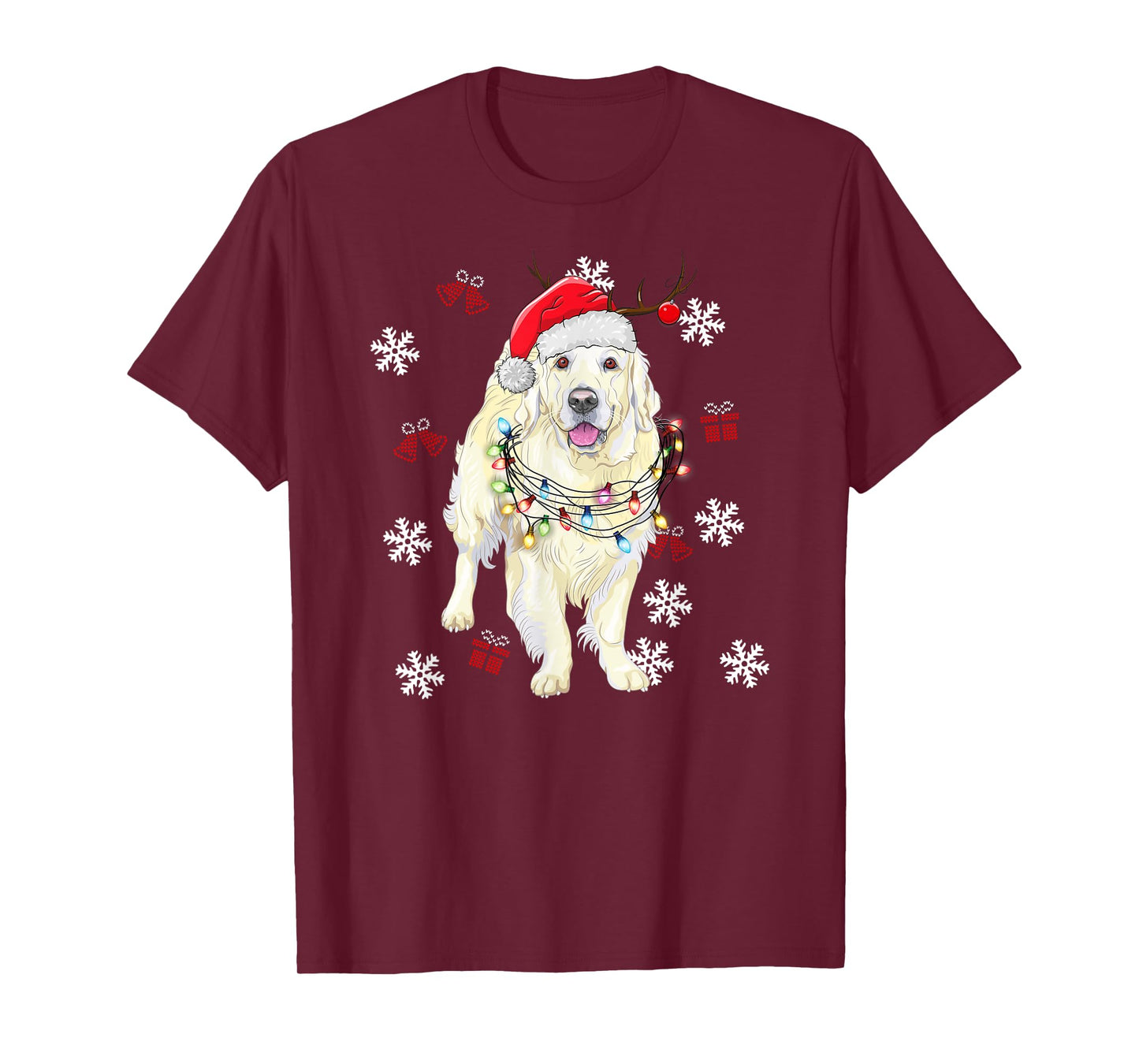 Christmas Dog Sweater Golden retriever Pajama Men Women T-Shirt