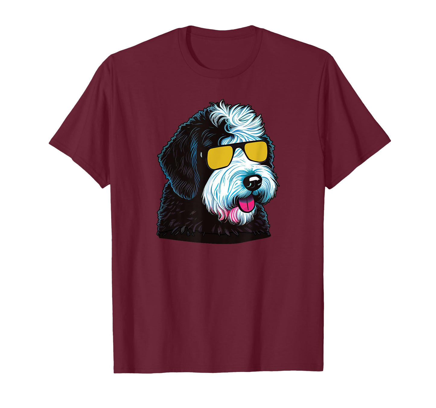 Dad Mom Cool Dog Sunglasses - Sheepadoodle Men Women T-Shirt