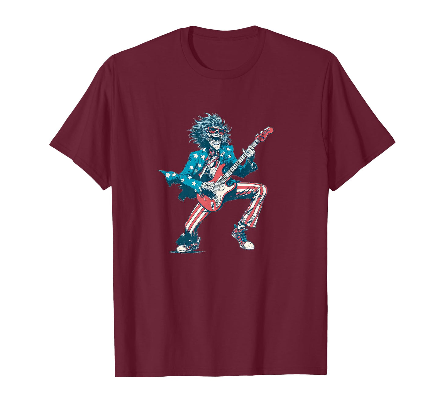 Cool US Electric Guitar Music Costume for Boys and Girls T-Shirt