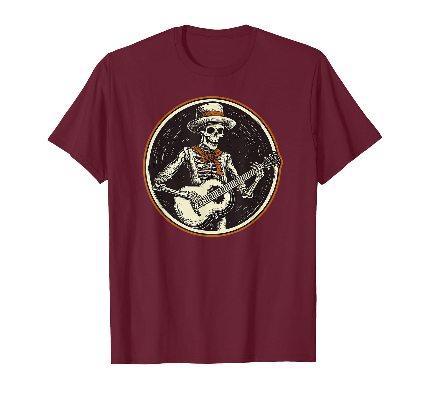 skeleton playing banjo Funny Bluegrass Style T-Shirt