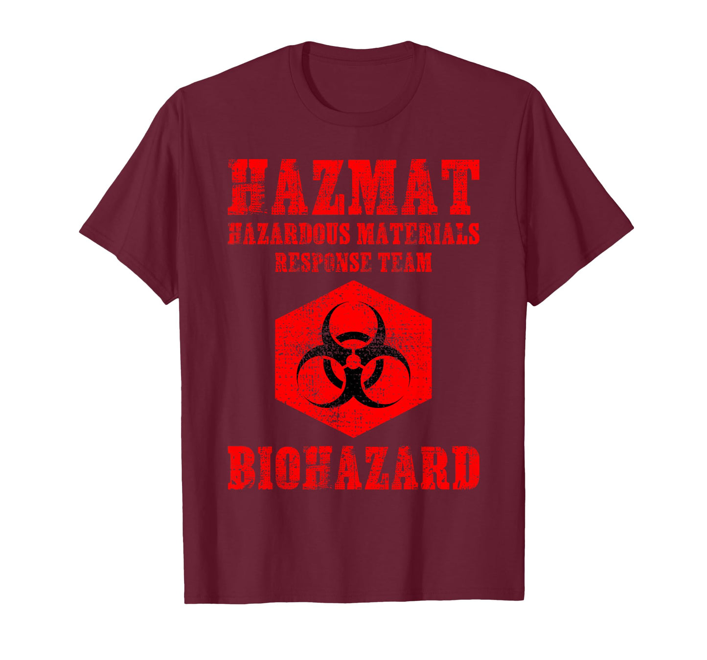 Hazardous Material Hazmat Response Team Grunge Biohazard T-Shirt
