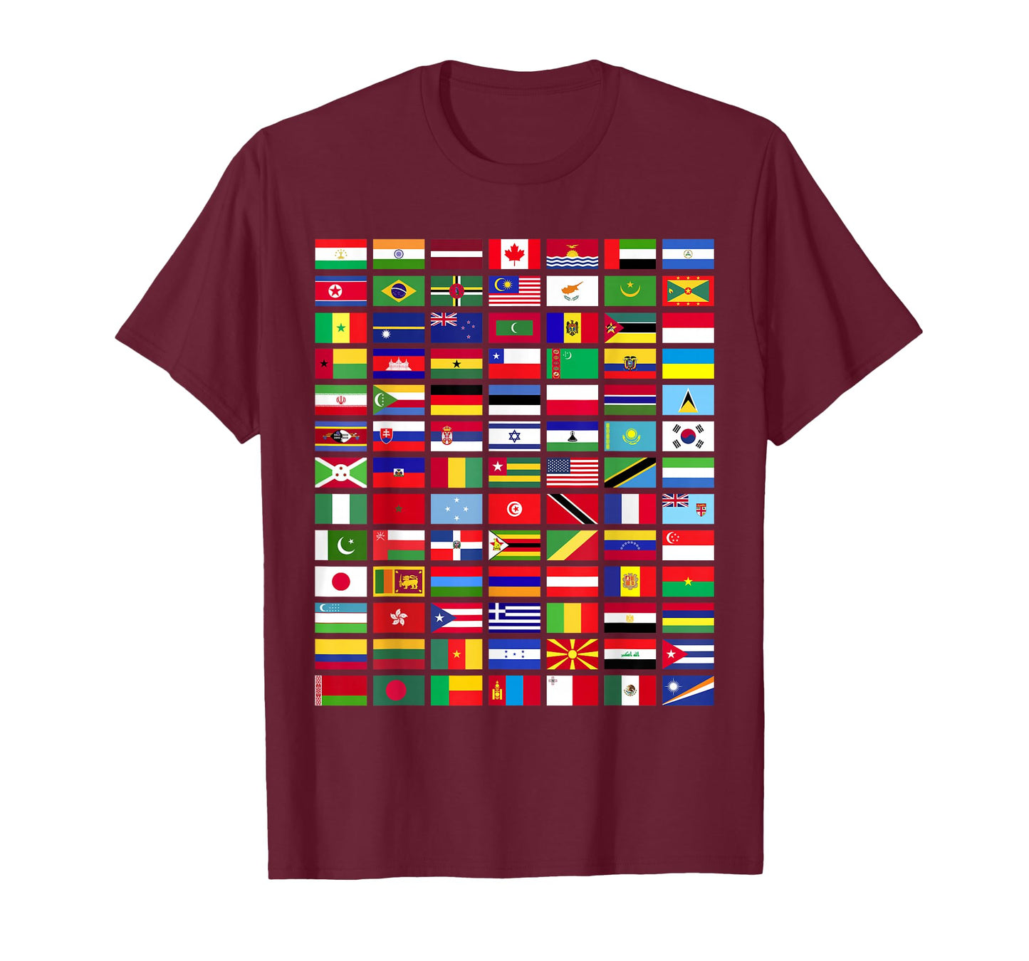 All Countries Flags Of The World 287 Flag International T-Shirt