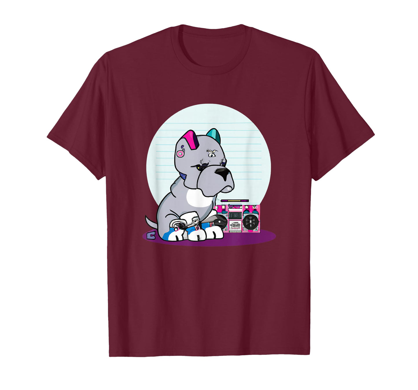 Mens Dog Hip hop Costume T-Shirt