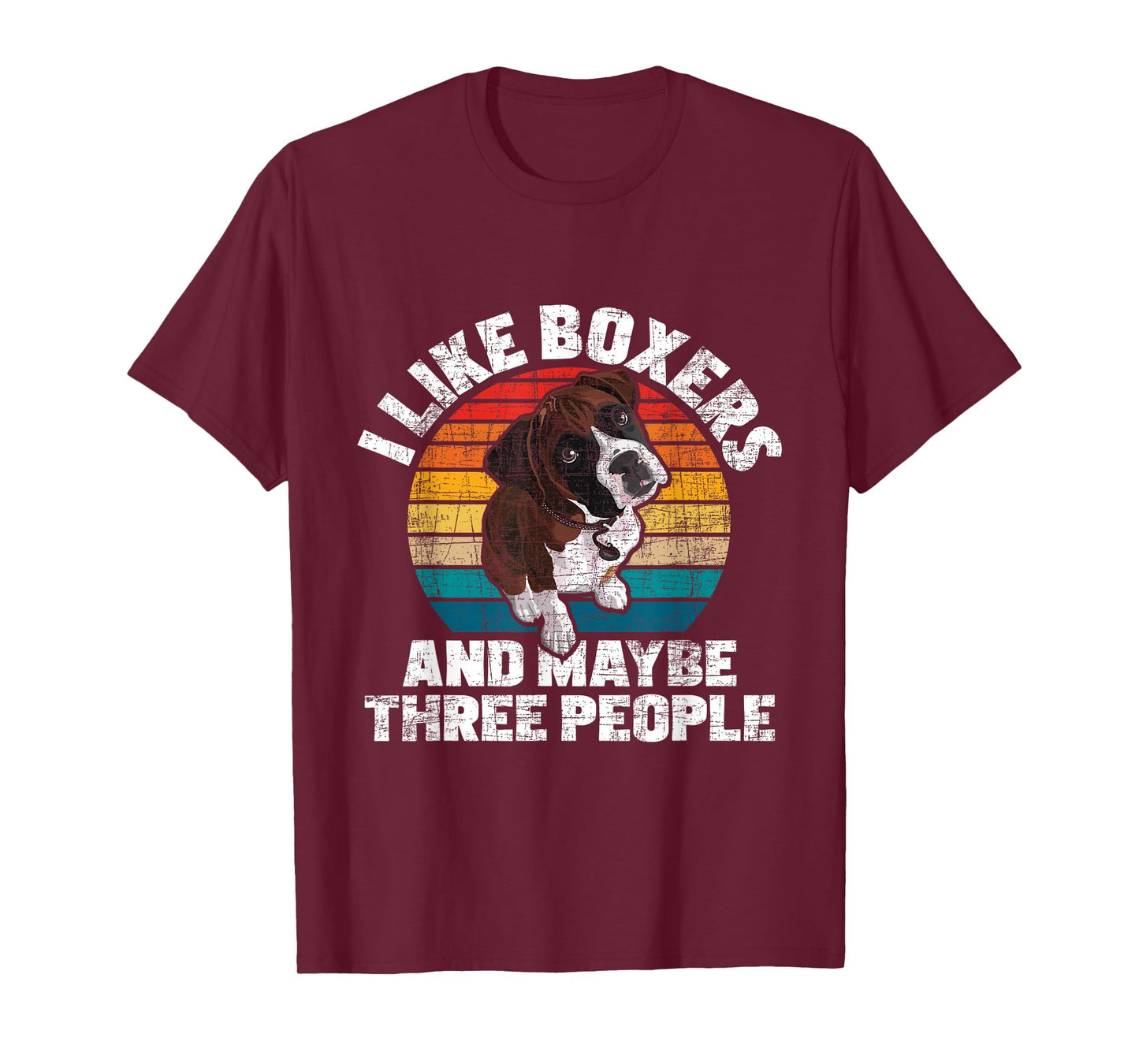 I Like Boxers And Maybe 3 People - Boxer Dog Puppy Trainer T-Shirt for Men Women Girls Kids