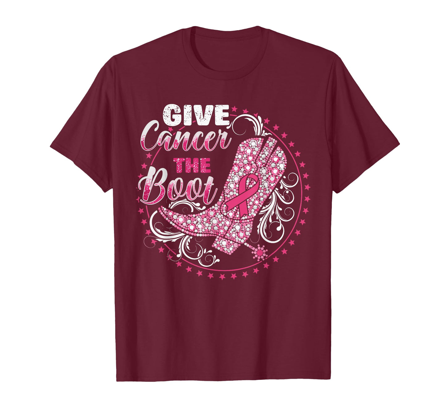 Breast Cancer Shirts for Women, Cowgirl Boots On The Ground T-Shirt