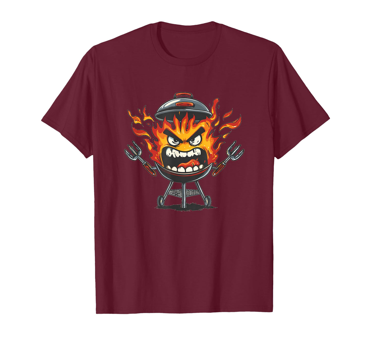 Great BBQ Graphic with Fire and Flames Costume T-Shirt
