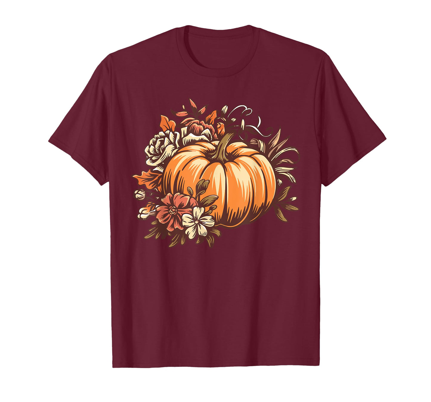 Fall Shirt Women Vintage Pumpkin Autumn Graphic Thanksgiving T-Shirt