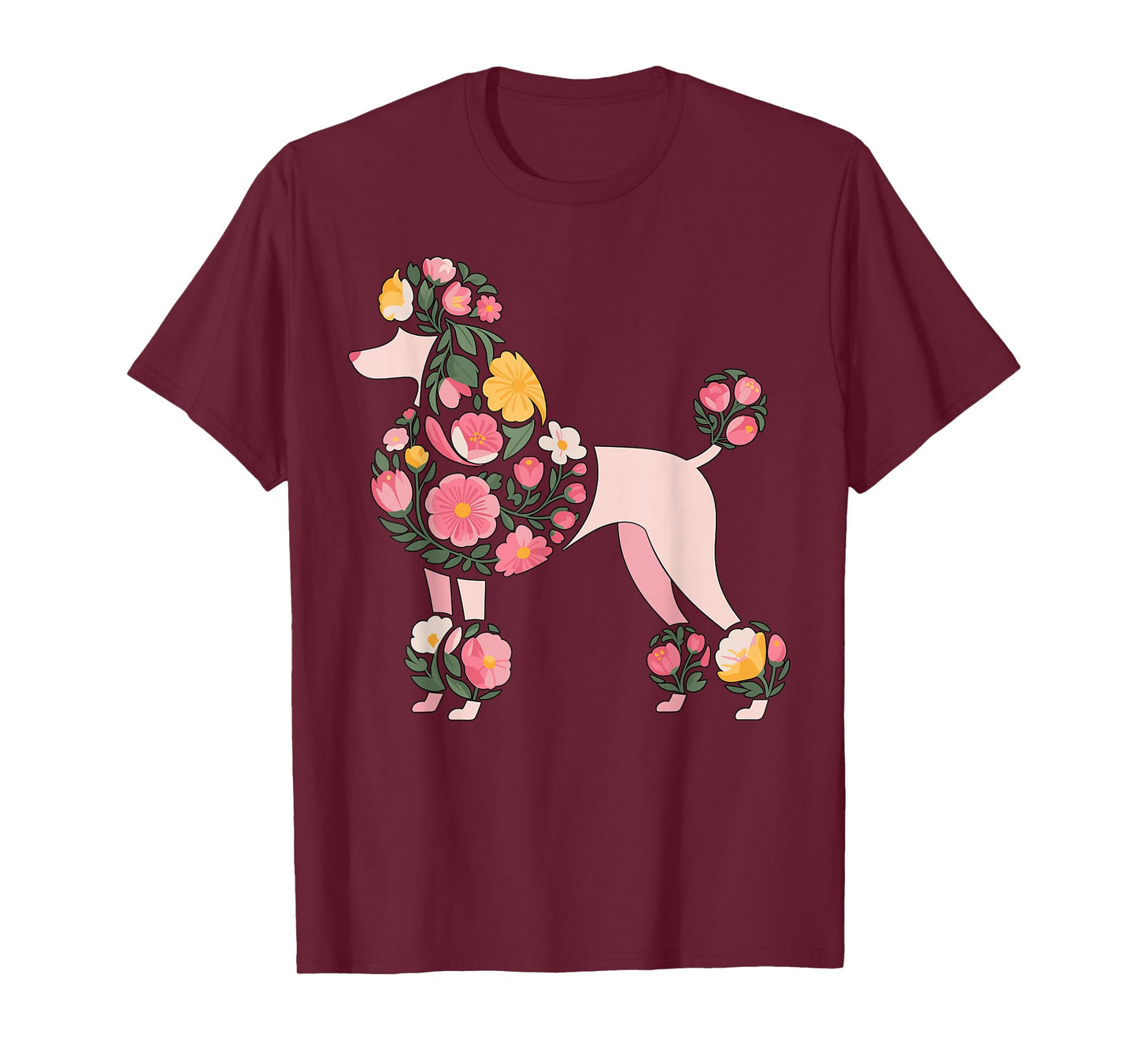 Floral Poodle T-Shirt