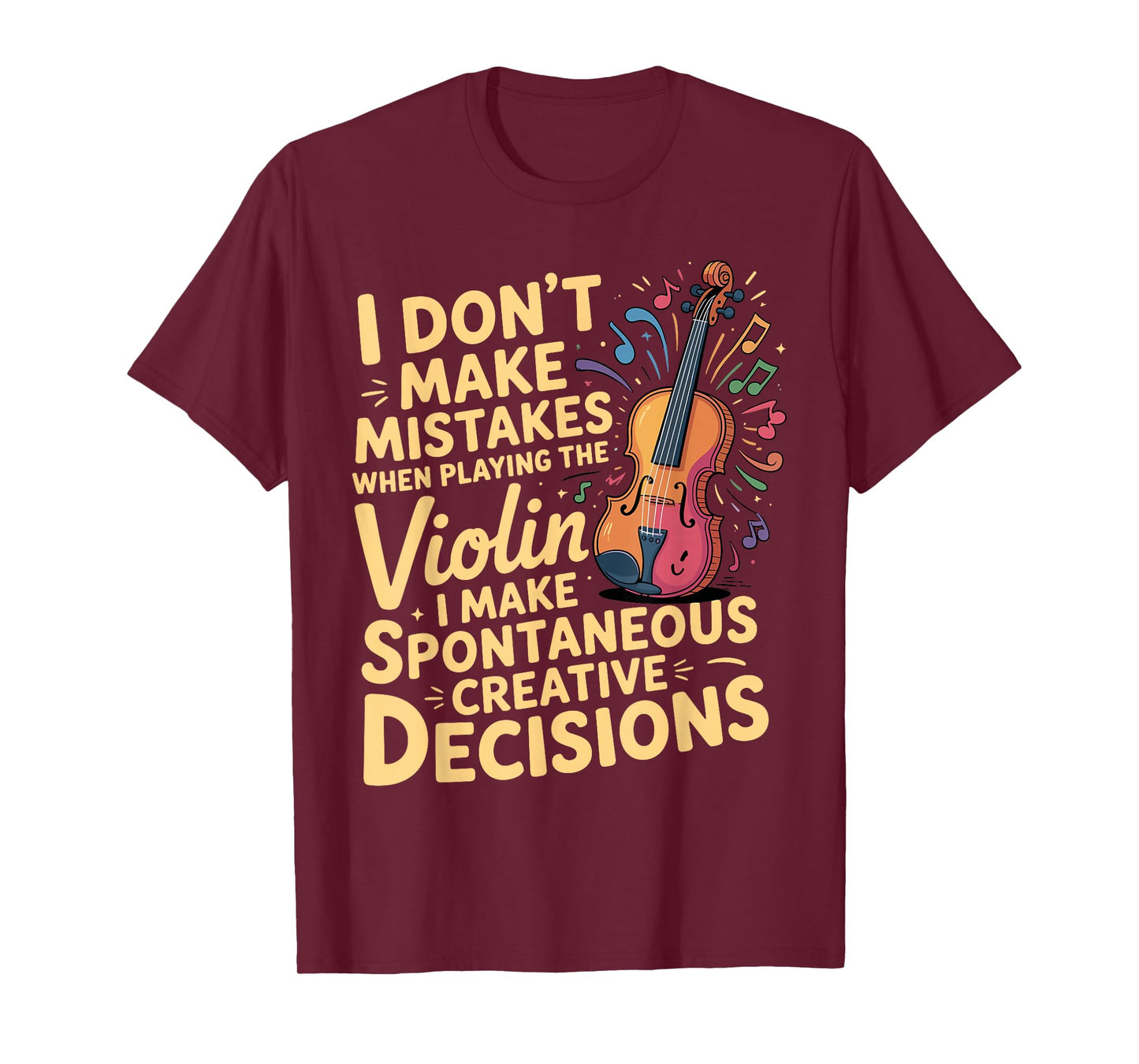 Violin Player Costume for Men Women Violin Teacher Violinist T-Shirt