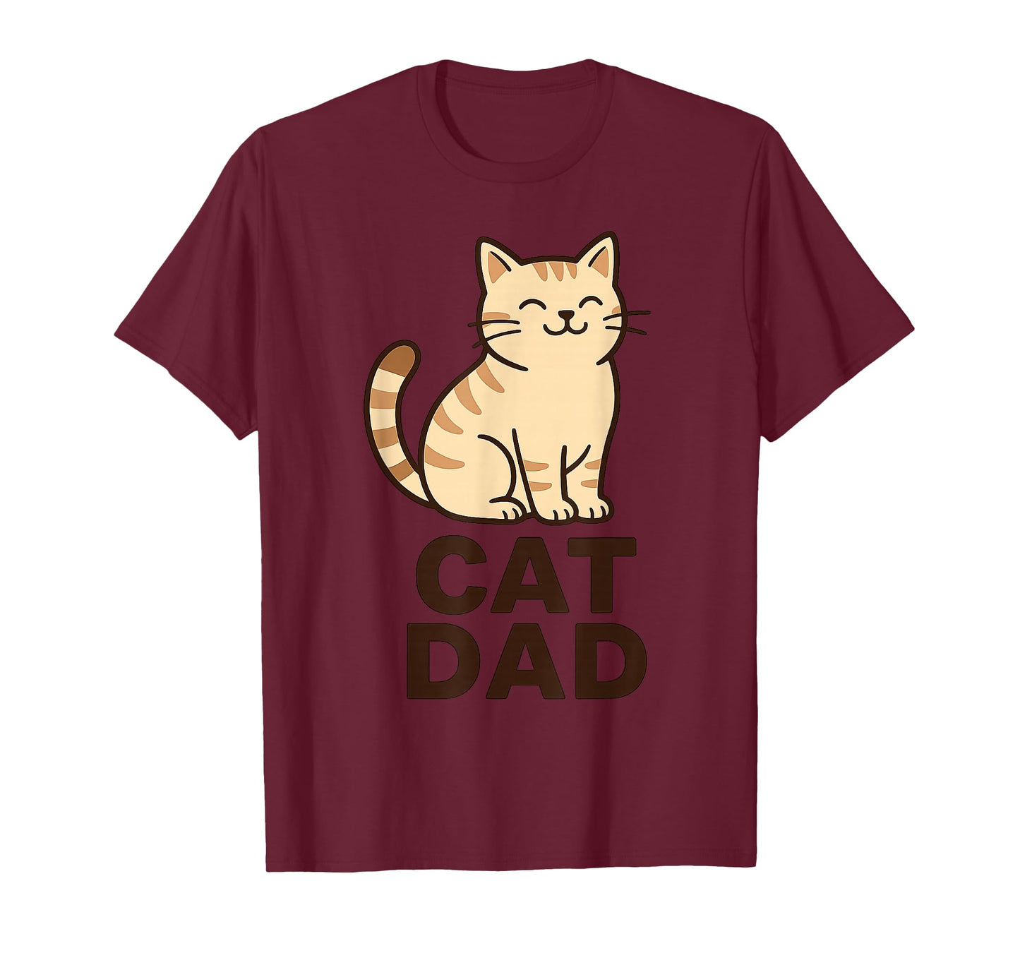 Cat Dad Chubby Cream Kitty Graphic Cute T-Shirt