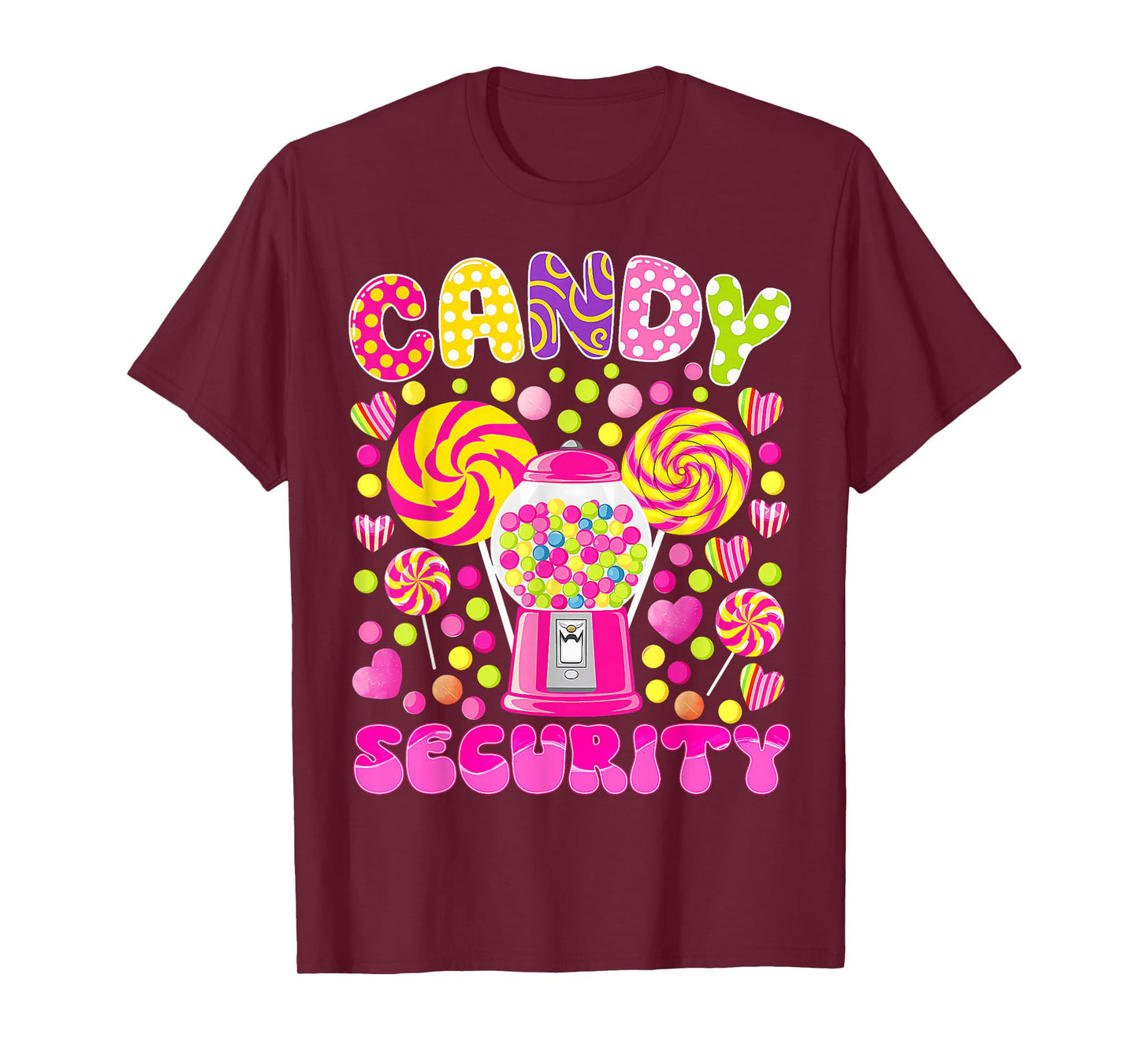 Candy Land Costume Women Candy Crew Funny Candy Security T-Shirt
