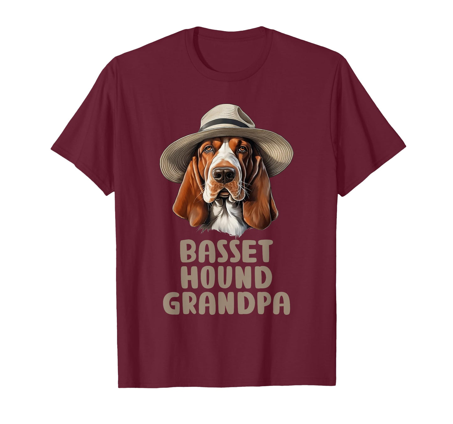 Basset Hound Grandpa Dog Lover Gift Funny Basset Hound Owner T-Shirt