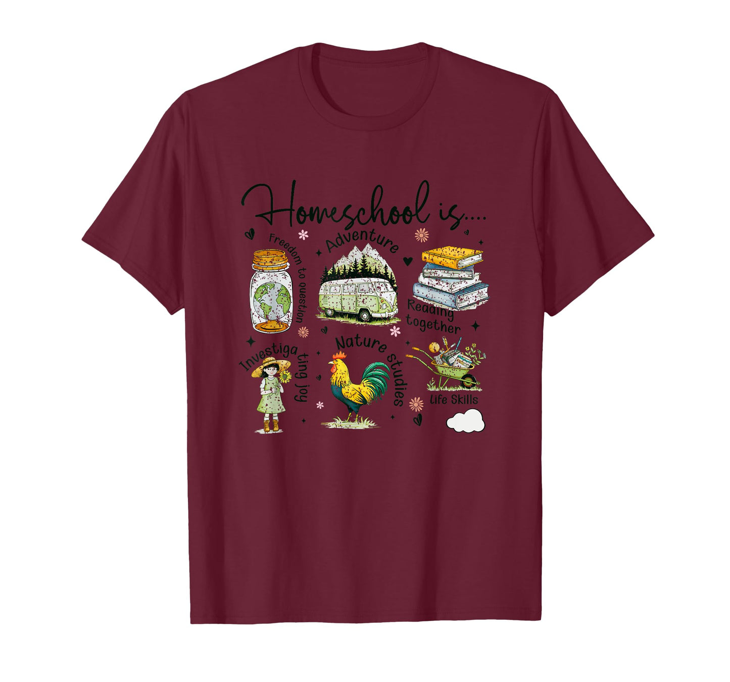Homeschool Is Adventure Nature Studies T-Shirt