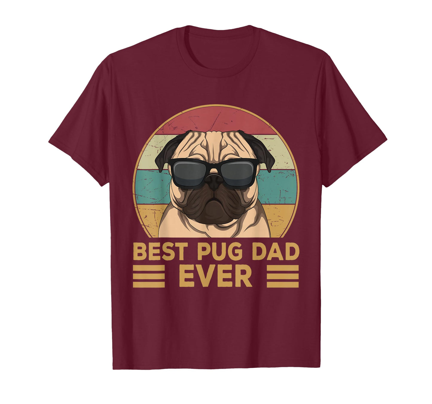 Best Pug Dad Ever Funny Pug Dog Gift for Men and Boys T-Shirt