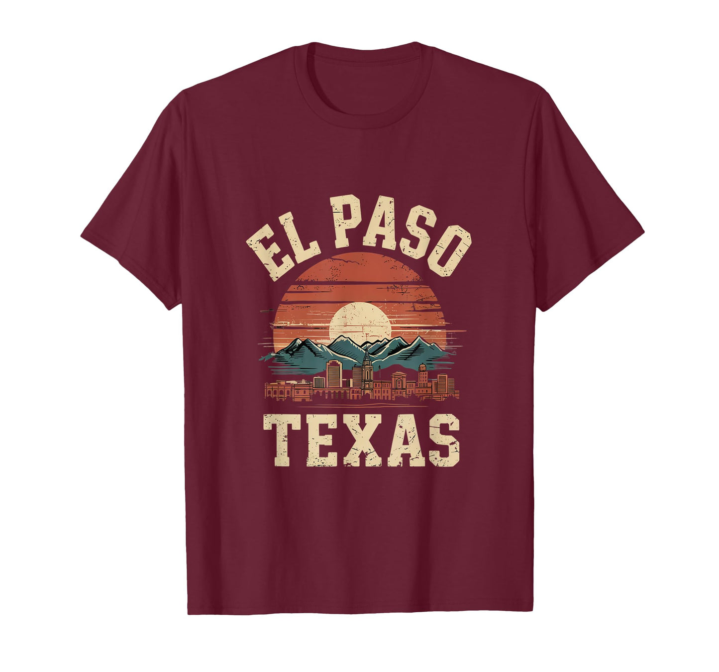 El Paso Texas Retro Cityscape Souvenir Idea T-Shirt