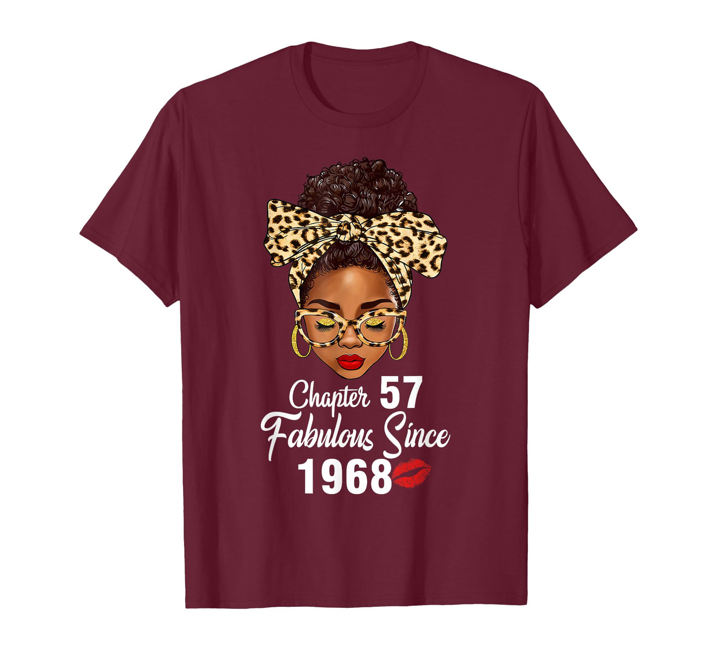 Chapter 57 Fabulous Since 1968 57th Birthday Women Leopard T-Shirt