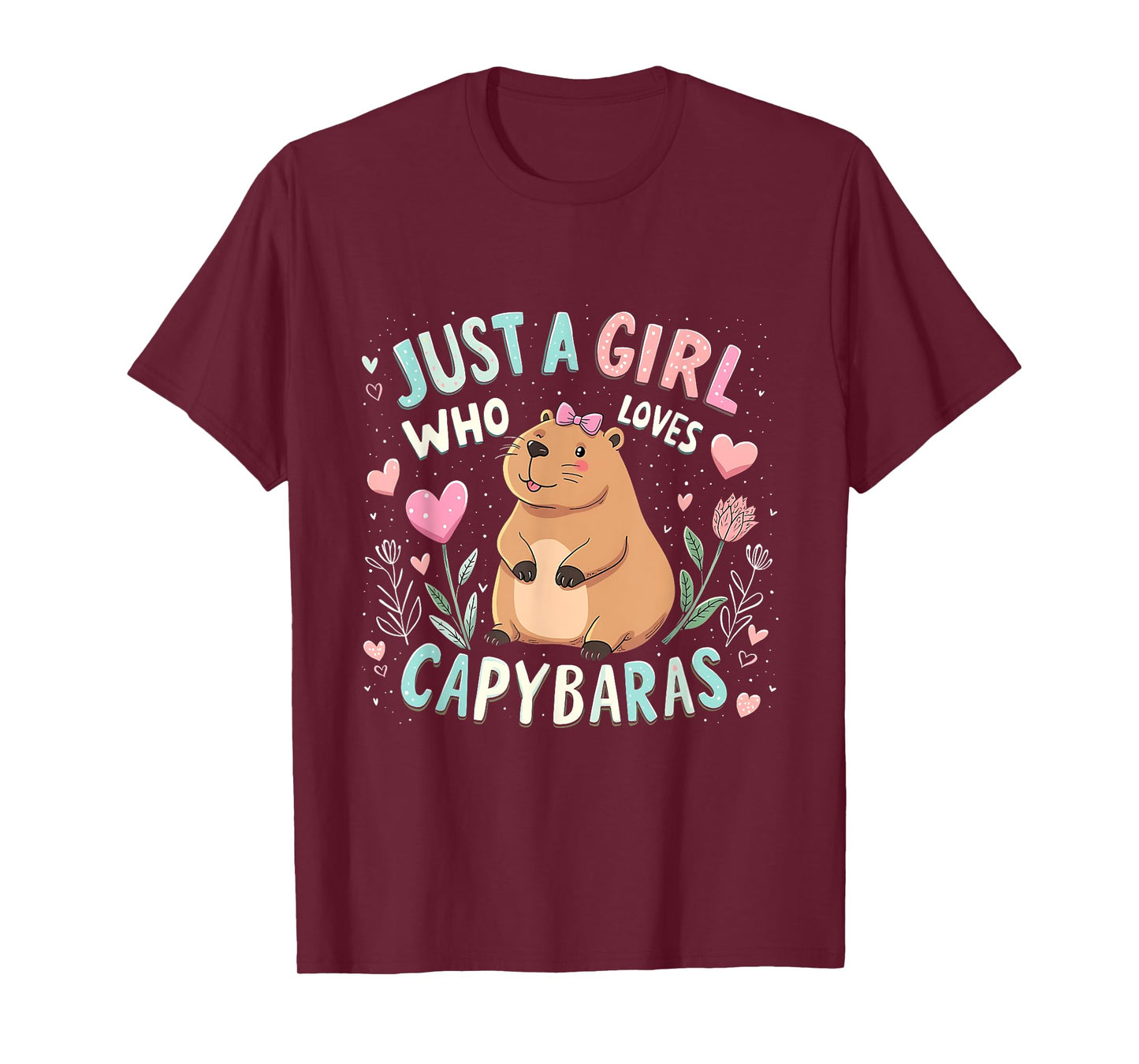 Just a Girl Who Loves Capybaras Cute Animal Lovers Costume T-Shirt