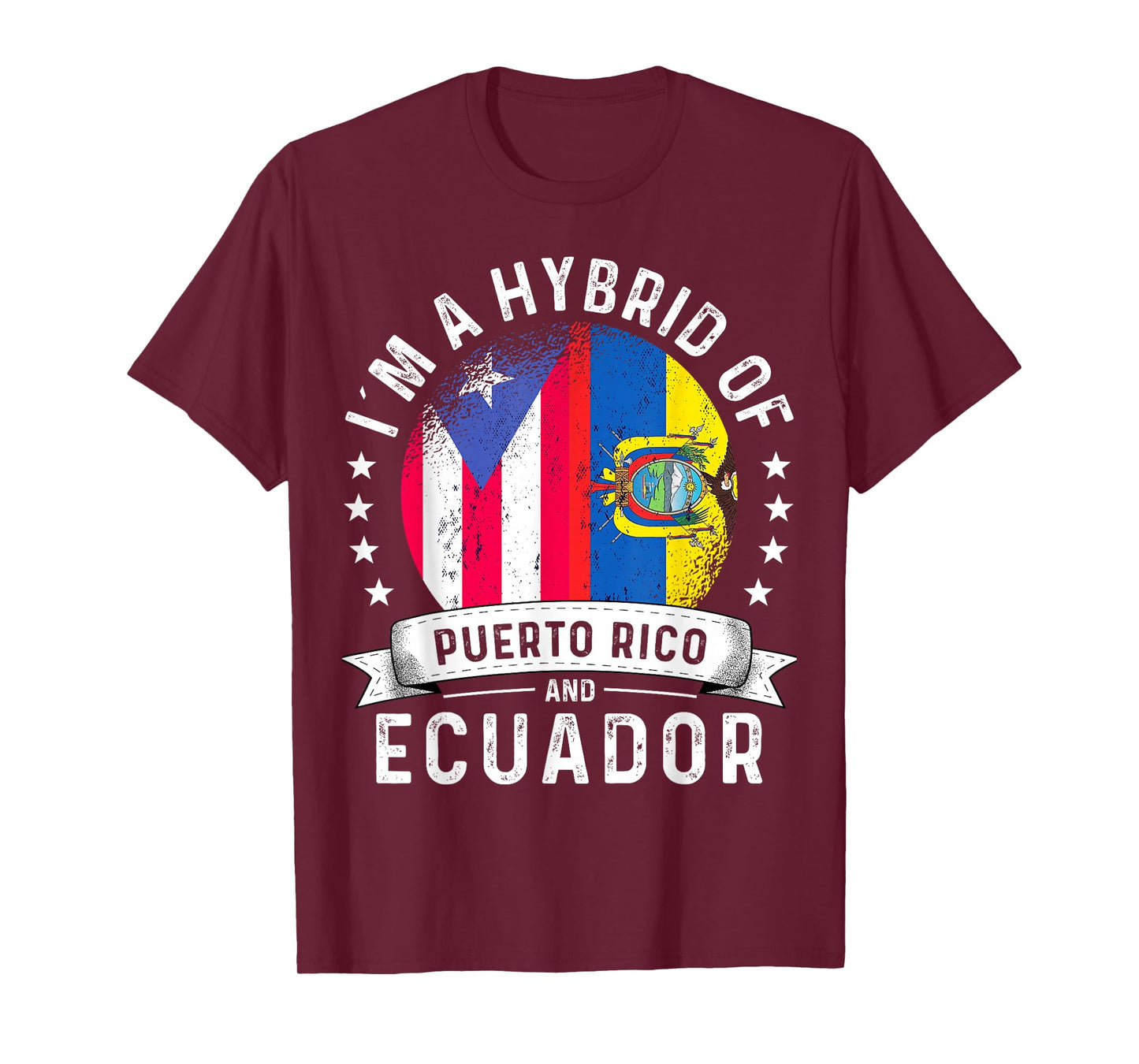 Puerto Rico Flag Ecuador Grown Country Ecuadorian Flag T-Shirt