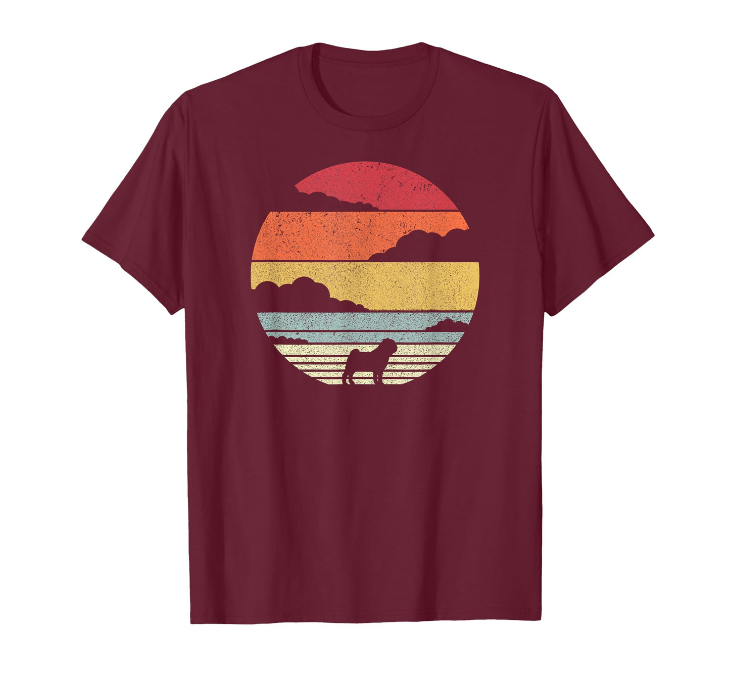 Pug Shirt. Retro Style T-Shirt T-Shirt